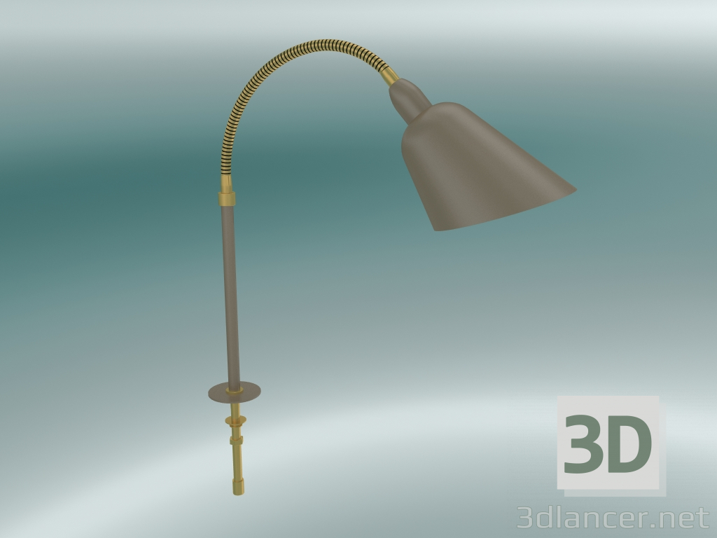 modèle 3D Lampe à poser Bellevue (AJ10, Gris Beige & Laiton) - preview