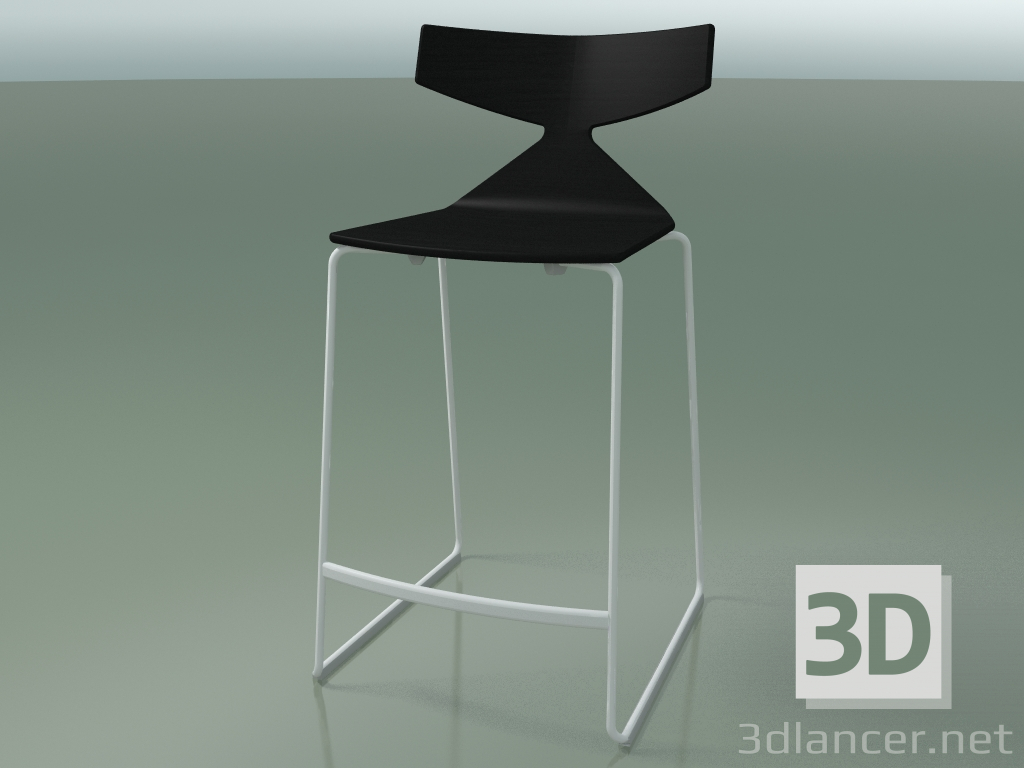 3D modeli İstiflenebilir Bar Taburesi 3703 (Siyah, V12) - önizleme