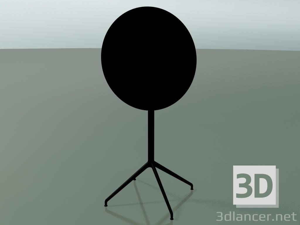 3D Modell Runder Tisch 5751 (H 103,5 - Ø69 cm, gefaltet, schwarz, V39) - Vorschau