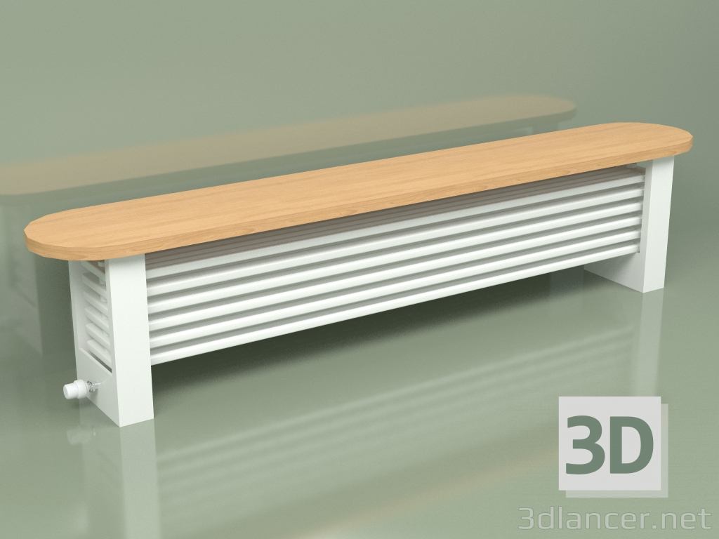 3D Modell Kühler Delta Column Bench (H300 2000, RAL - 9016) - Vorschau