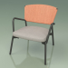 3d model Armchair with soft seat 027 (Metal Smoke, Batyline Orange) - preview