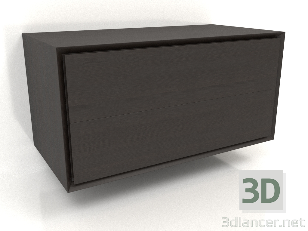 3d model Mueble TM 011 (800x400x400, madera marrón oscuro) - vista previa