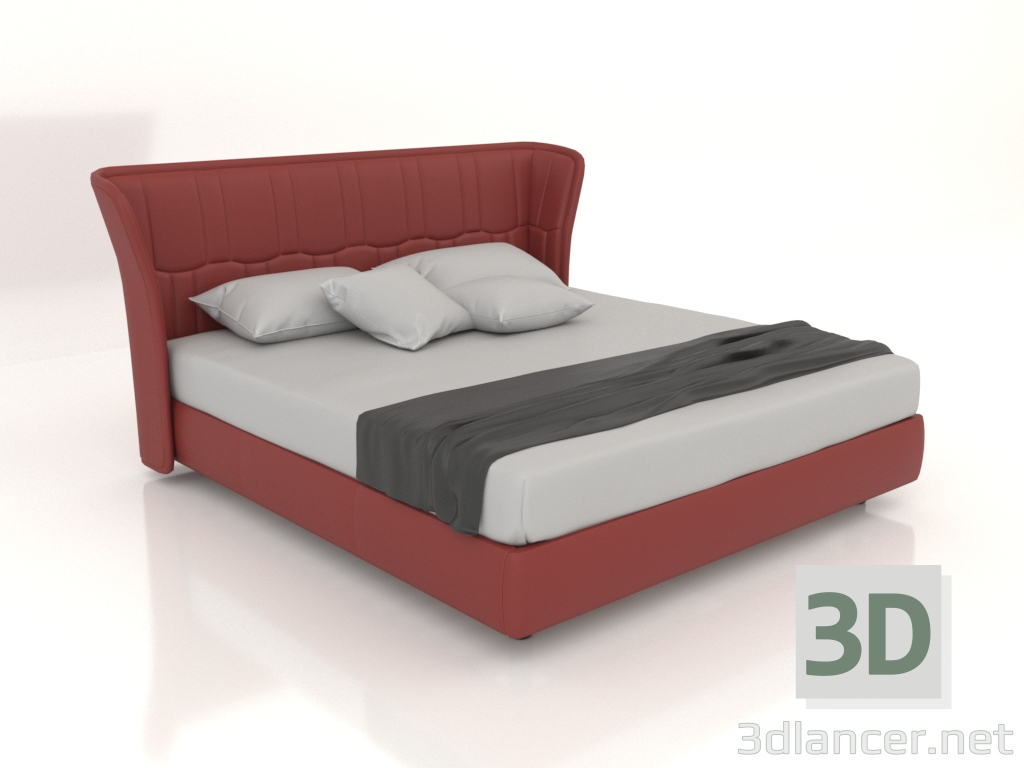 3d model Double bed SEDONA (terracotta, A2261) - preview