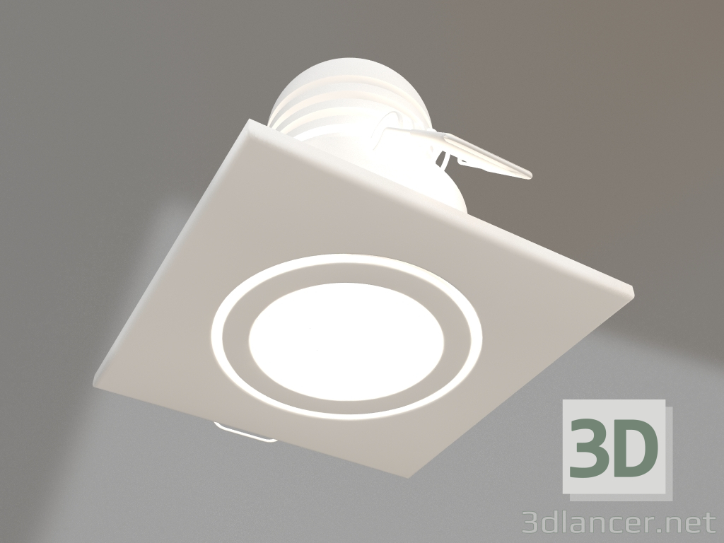 modello 3D Lampada LED LTM-S46x46WH 3W Bianco Caldo 30deg - anteprima