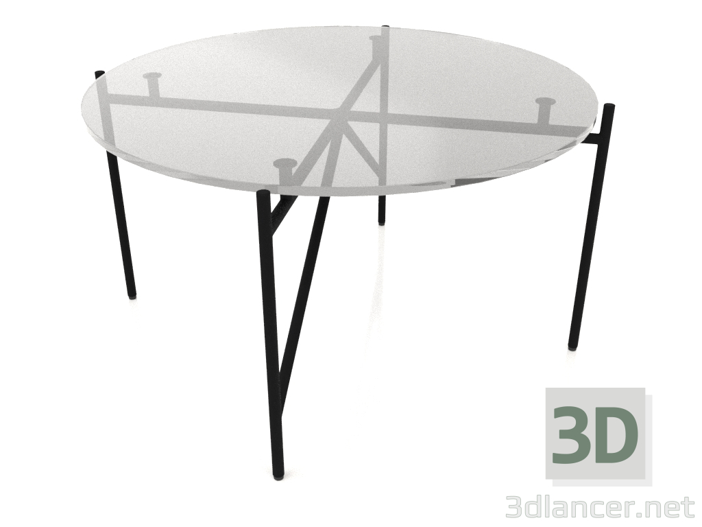 Modelo 3d Uma mesa baixa d70 com tampo de vidro - preview