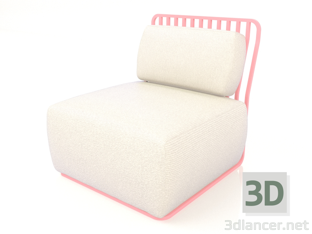 Modelo 3d Espreguiçadeira (rosa) - preview