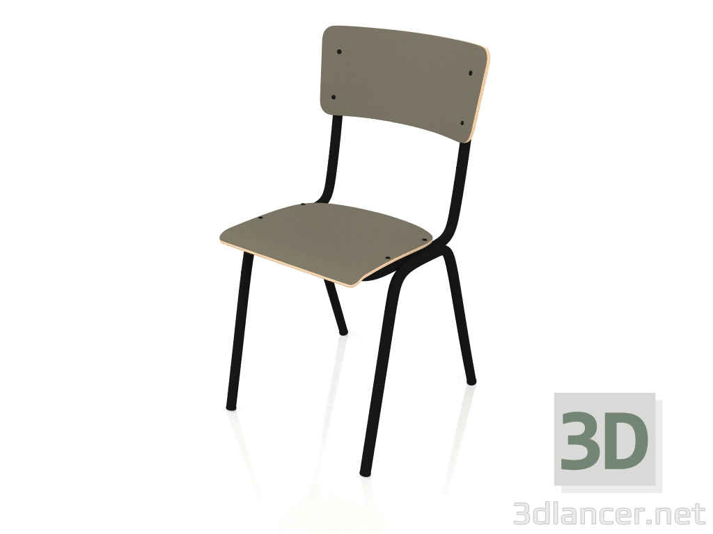 modèle 3D Chaise Rentrée Scolaire (Olive Mat) - preview