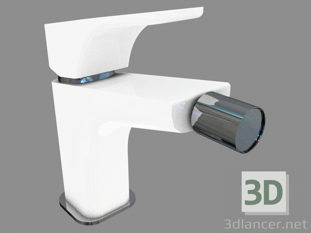 3D modeli Bide için karıştırıcı - krom beyaz Hiacynt (BQH W310) - önizleme