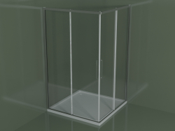 Shower enclosure ZA + ZA 120 with sliding door for corner shower trays