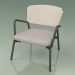 3d model Armchair with soft seat 027 (Metal Smoke, Batyline Sand) - preview