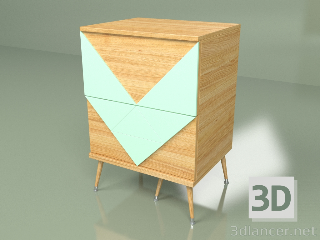 3d model Bedside table Woo Twins (sea wave) - preview