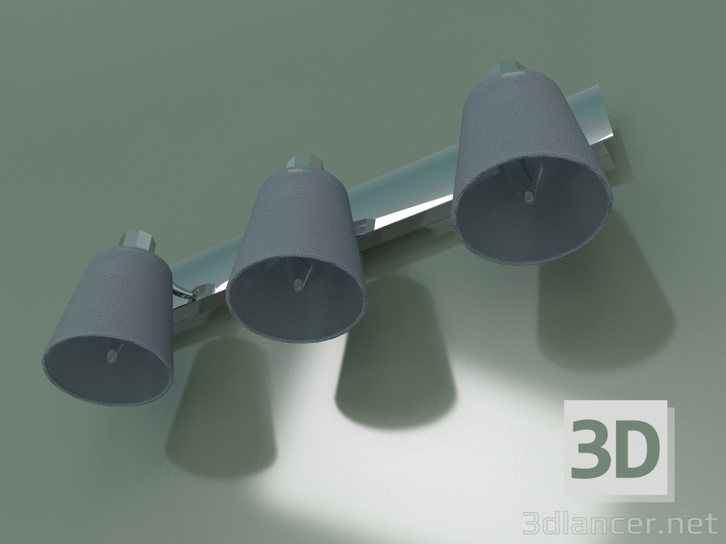 3 डी मॉडल वॉल लैंप 20800-3 (क्रोम नीला) - पूर्वावलोकन