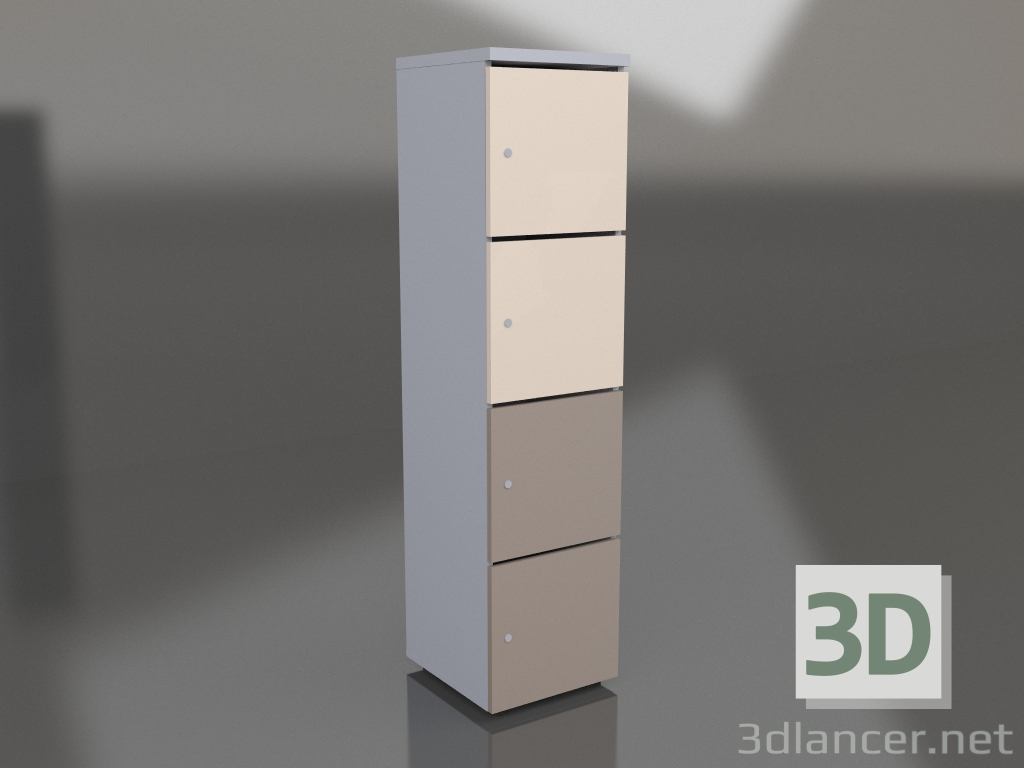 3d модель Запирающийся шкаф LOK04 (400x432x1610) – превью