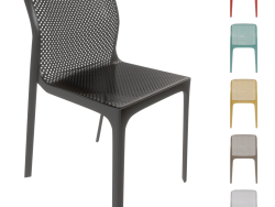 Chaise en plastique BIT sans accoudoirs Marque déposée NARDI en 6 couleurs différentes.