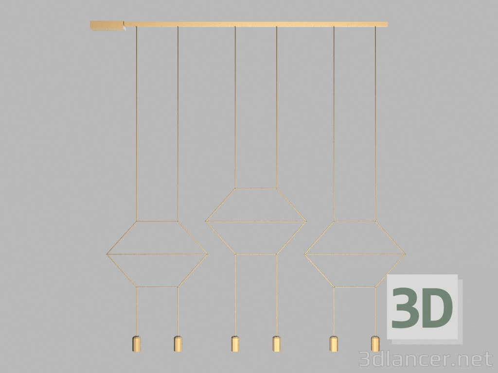 modello 3D Lampada a sospensione 0326 - anteprima