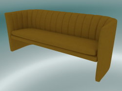 Mocassino triplo divano (SC26, H 75cm, 185x65cm, Velvet 5 Ambra)