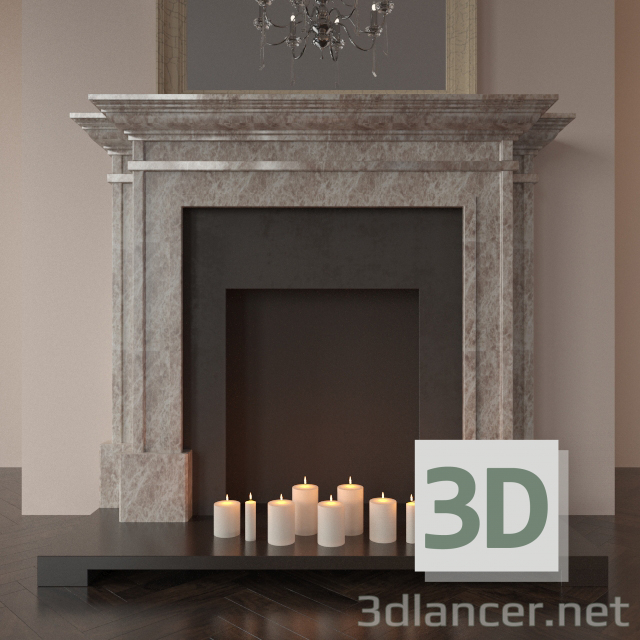 Modelo 3d Chimenea de estilo inglés - Modelos 3d pagados en 3dlancer.net