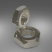 3D Çelik Hex Somun modeli satın - render