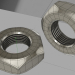 Nute hexagonal de acero 3D modelo Compro - render