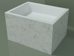 Tezgah üstü lavabo (01R132301, Carrara M01, L 60, P 48, H 36 cm)