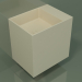 3D modeli Duvara monte lavabo (02UN23102, Bone C39, L 48, P 36, H 48 cm) - önizleme