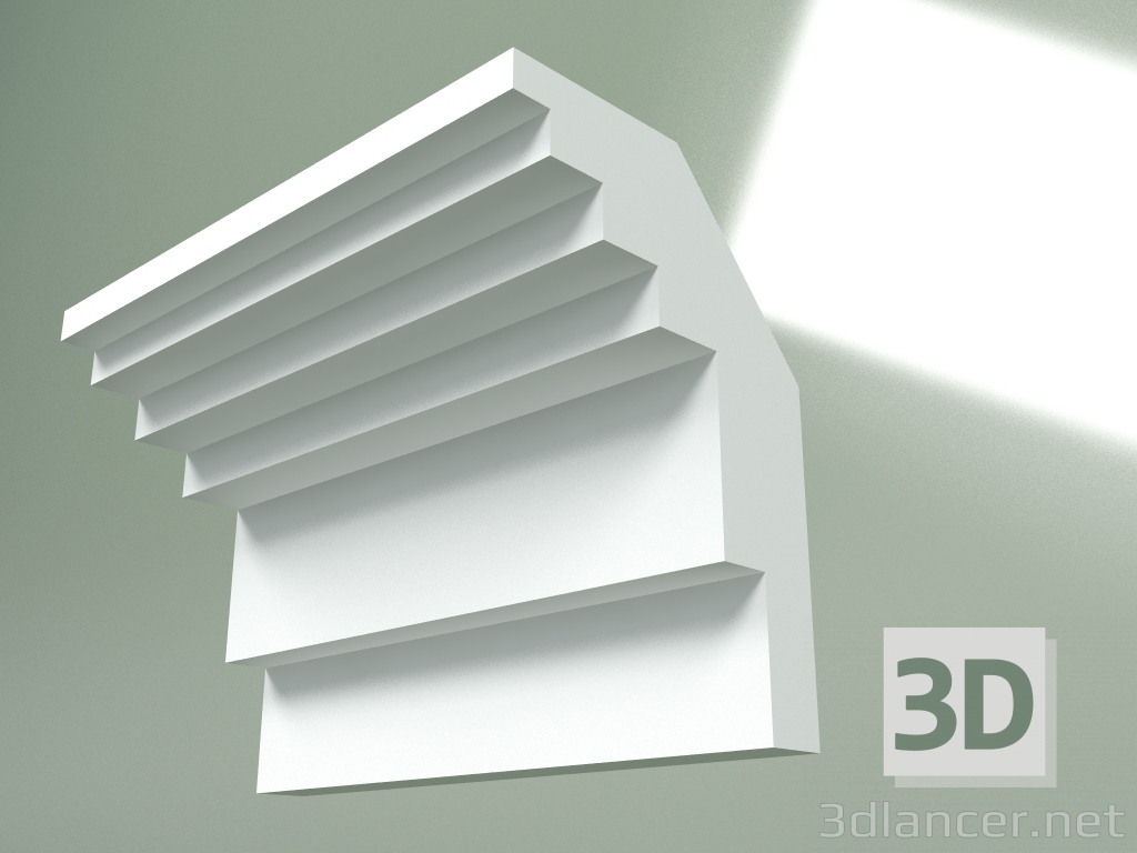 3d model Plaster cornice (ceiling plinth) KT339 - preview