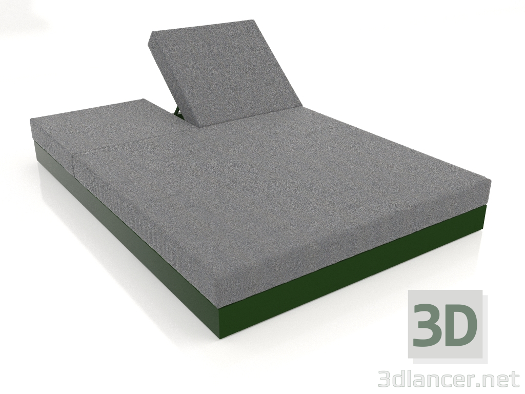 3 डी मॉडल पीछे वाला बिस्तर 140 (बोतल हरा) - पूर्वावलोकन