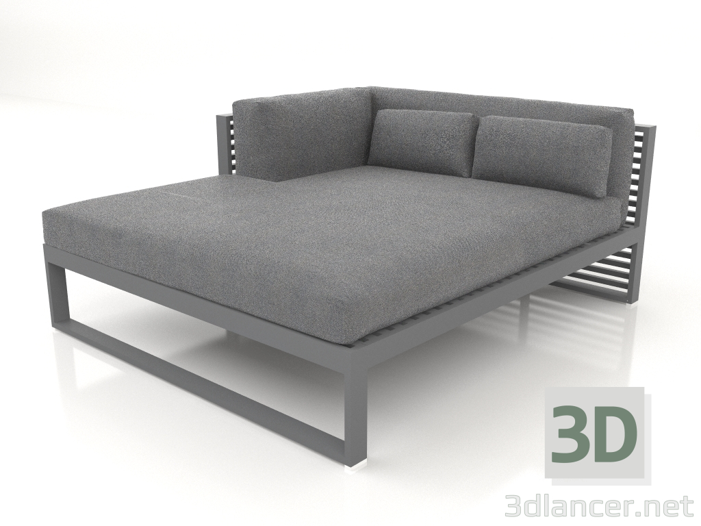 3D modeli XL modüler kanepe, sol bölüm 2 (Antrasit) - önizleme