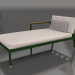 modello 3D Modulo divano, sezione 2 sinistra (Verde bottiglia) - anteprima