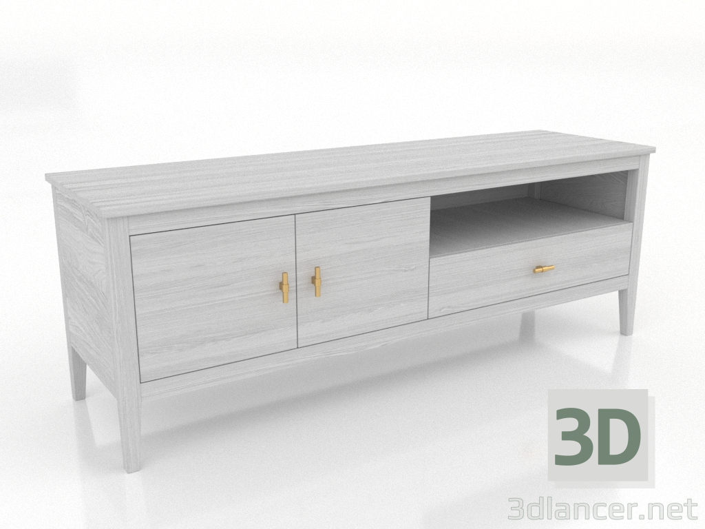 modello 3D Mobile TV 2 1500 mm (bianco RAL 9010) - anteprima modello 3D Mobile TV 2 1500 mm (bianco RAL 9010) - anteprima