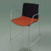 3d model Chair 0452 (on a slide with armrests, with a pillow on the seat, polypropylene PO00109) - preview