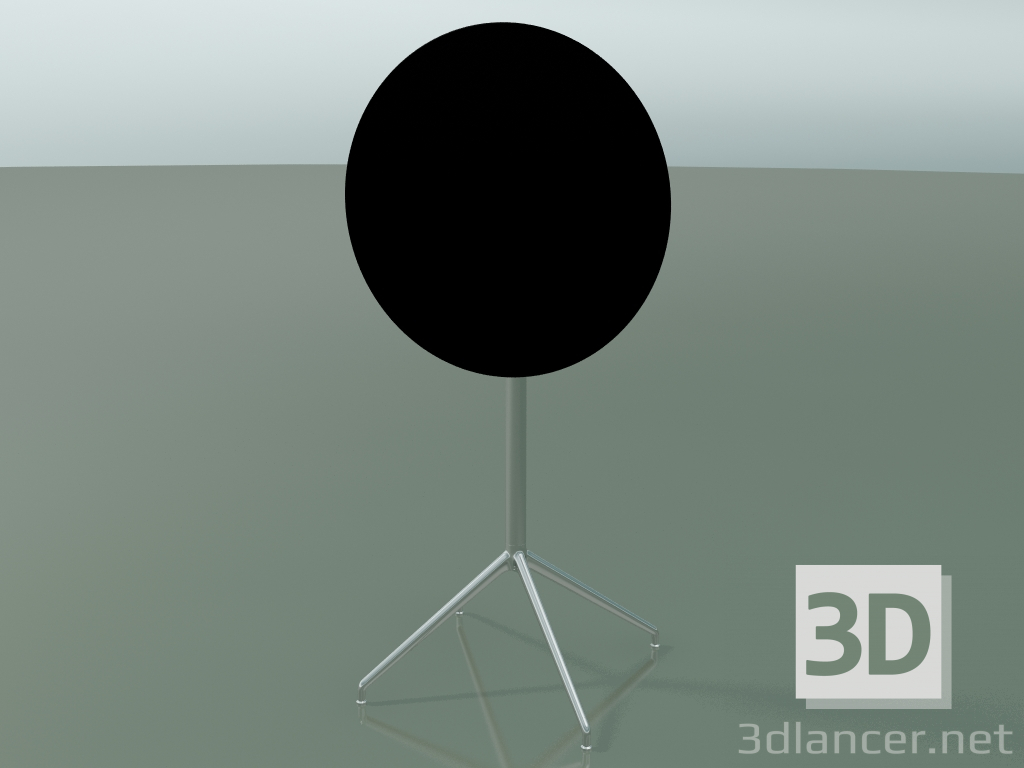 3d model Round table 5751 (H 103.5 - Ø69 cm, folded, Black, LU1) - preview