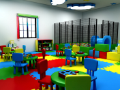 Modelo de jardín de infantes 3D