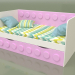 Modelo 3d Sofá-cama para crianças com 2 gavetas (Iris) - preview