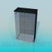 modello 3D Stack di scaffale con ripiani in vetro e porte - anteprima