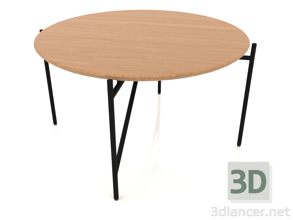 modello 3D Tavolo basso d70 con piano in legno - anteprima