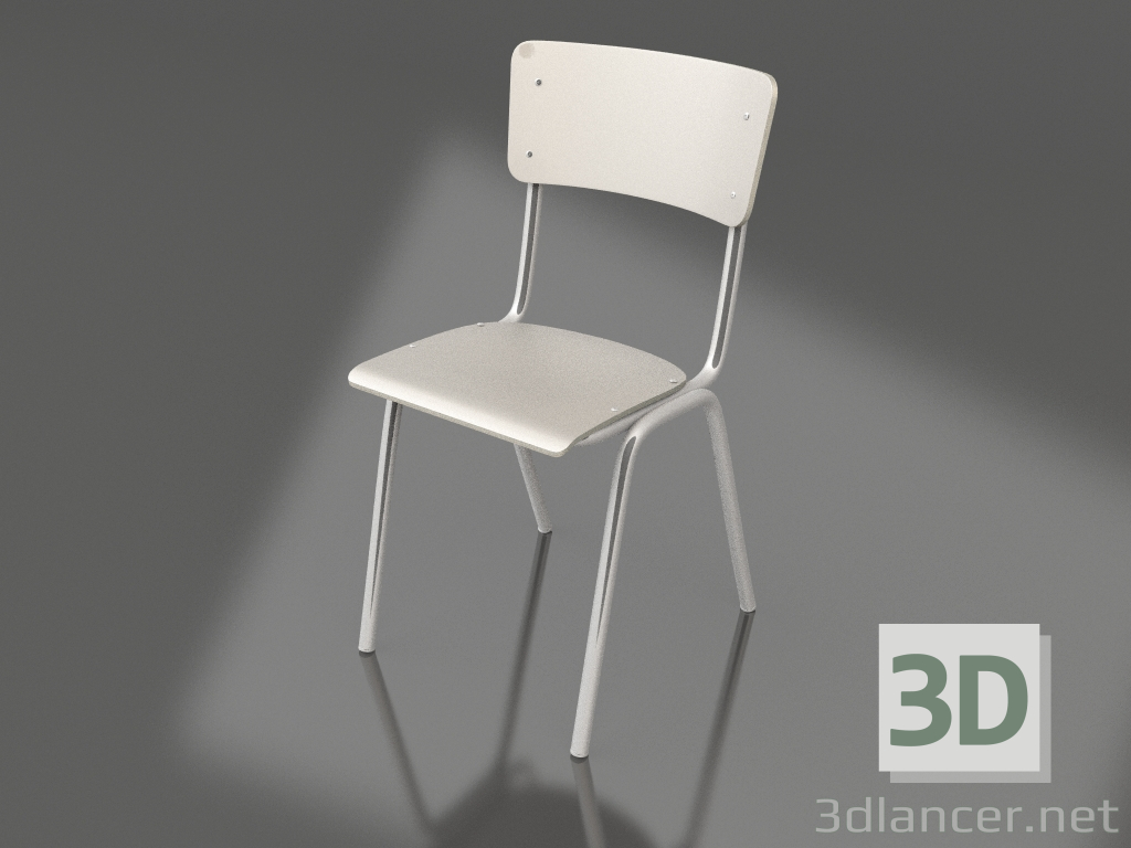 3D modeli Okula Dönüş Sandalyesi (Mat Bej) - önizleme