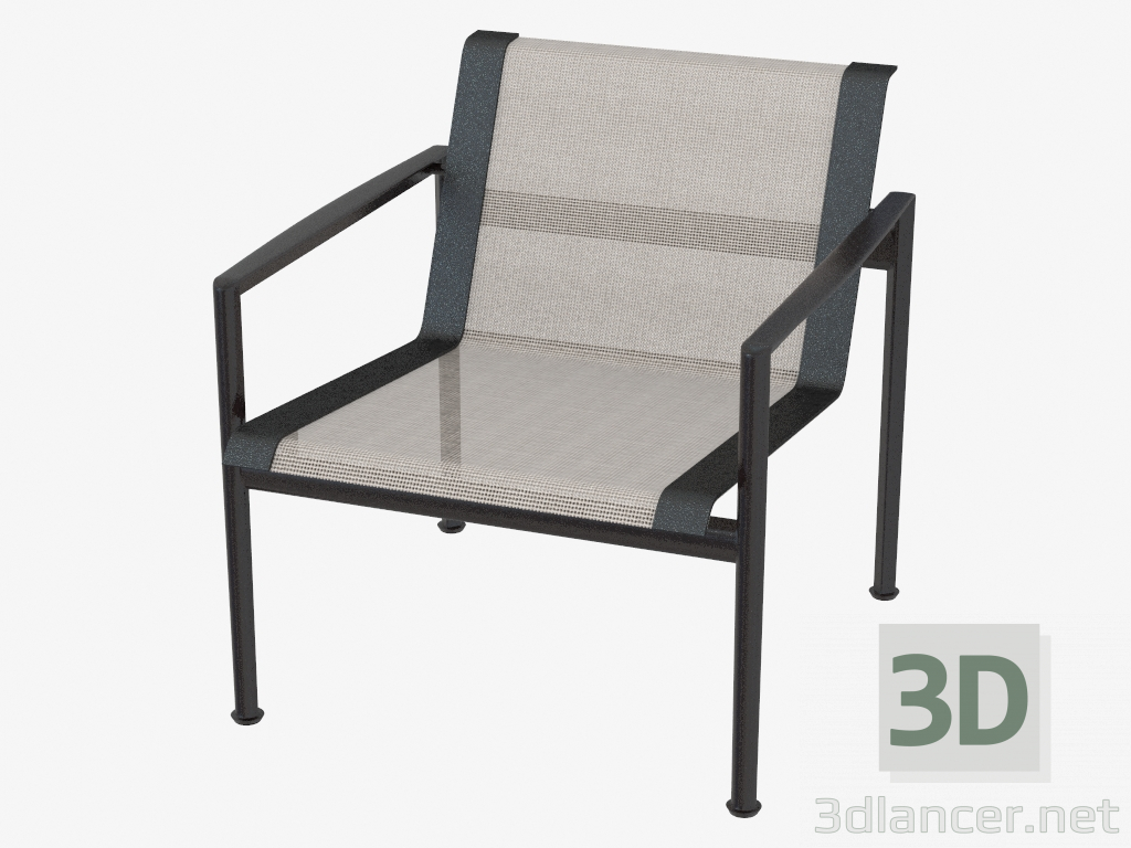 3d model Outdoor chair (wide) - preview
