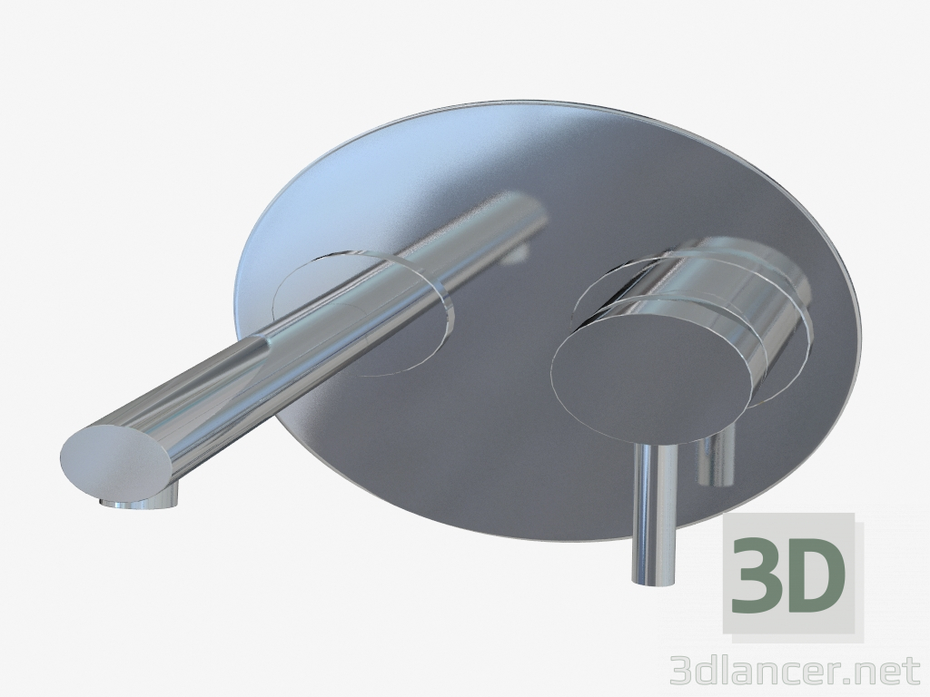 modello 3D Miscelatore lavabo sospeso (23097 + 23088) - anteprima