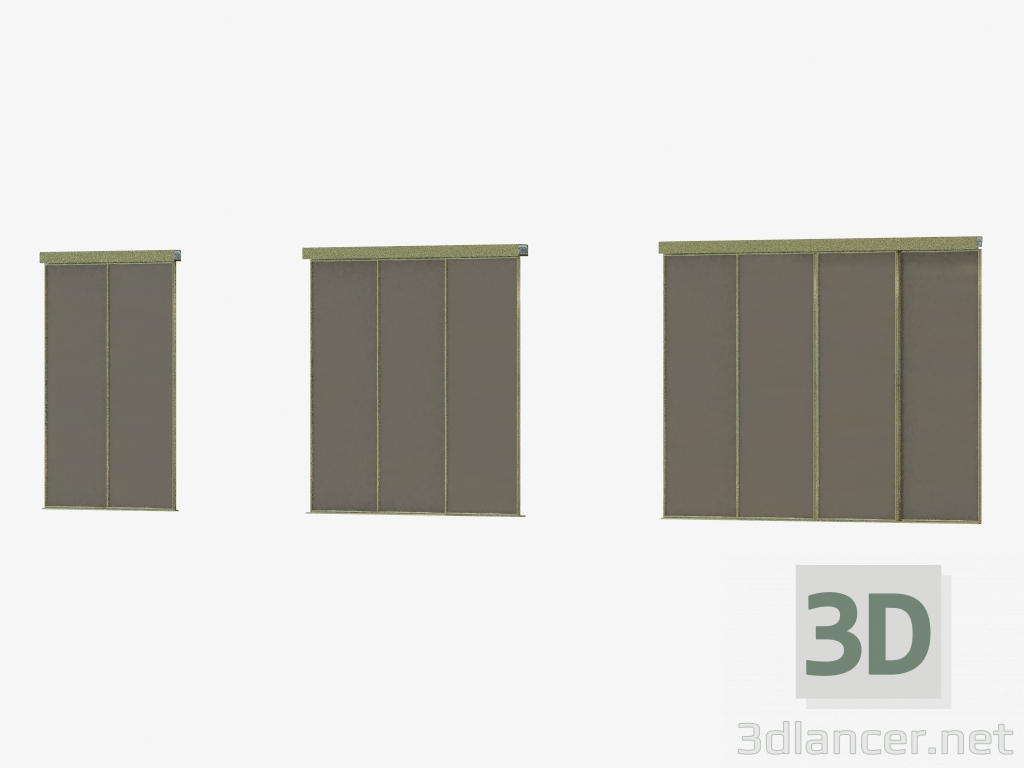3d model Interroom A4 partition (champane black glossy) - preview