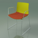 3d model Chair 0452 (on a slide with armrests, with a pillow on the seat, polypropylene PO00118) - preview
