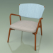 3d model Armchair with soft seat 027 (Metal Rust, Batyline Sky) - preview