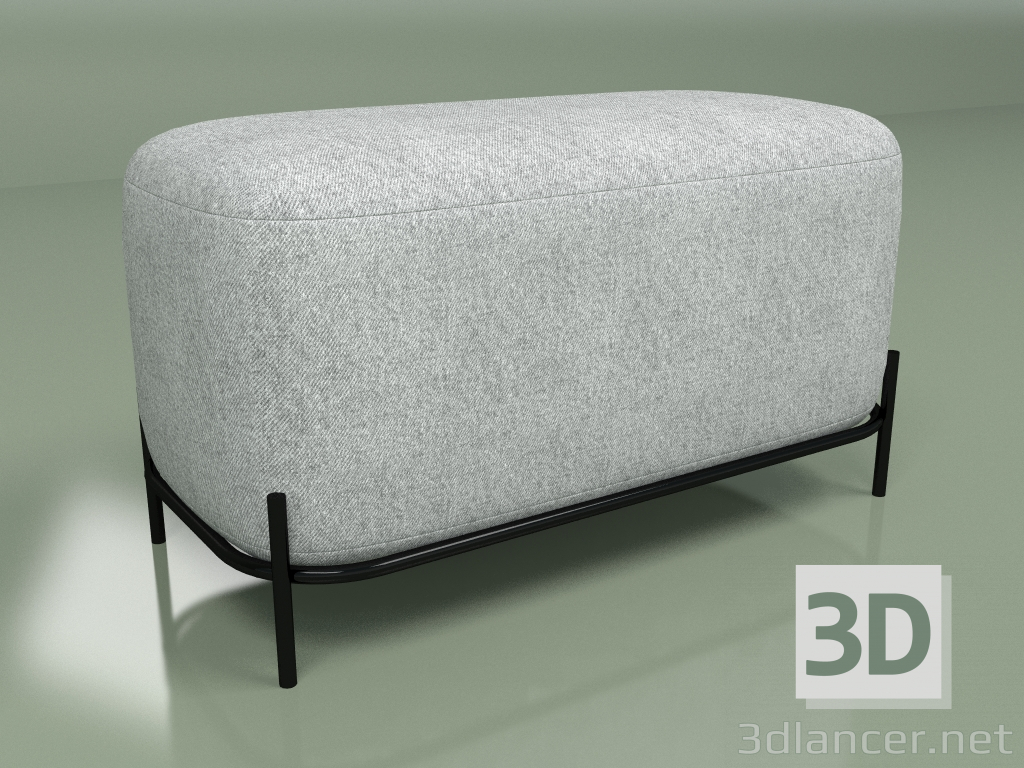 modèle 3D Pouf Pawai largeur 80 (gris) - preview