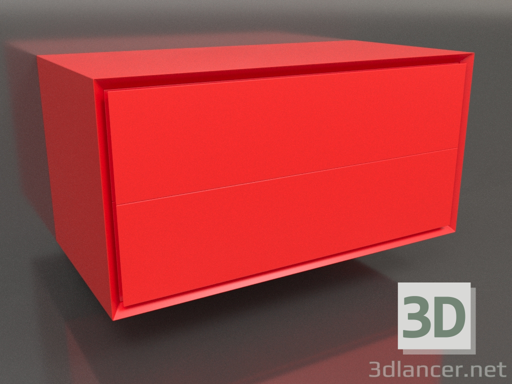 3d model Mueble TM 011 (800x400x400, naranja luminoso) - vista previa