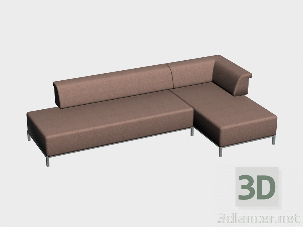 modèle 3D Canapé modulaire (angulaire) Bornéo - preview