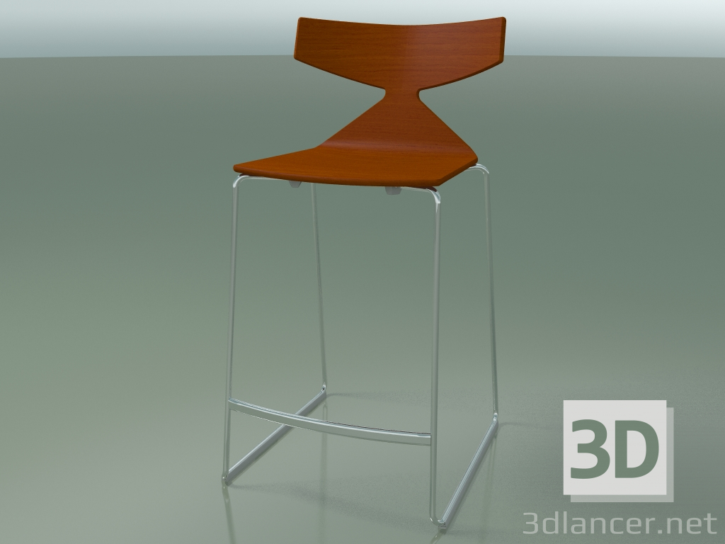 modello 3D Sedia impilabile bar 3703 (Orange, CRO) - anteprima