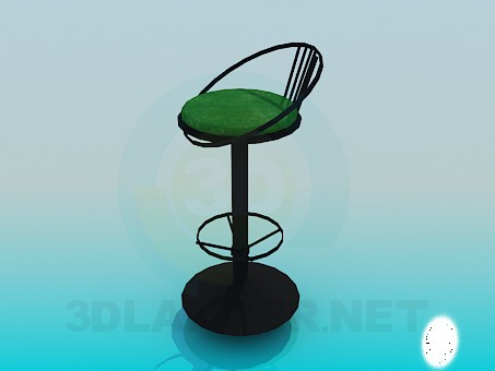 3d модель Високий стілець на одній ніжці – превью 3d модель Високий стілець на одній ніжці – превью