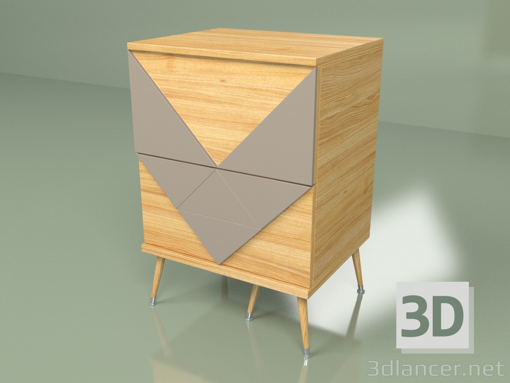 3 डी मॉडल बेडसाइड टेबल वू ट्विन्स (कॉफी) - पूर्वावलोकन