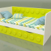 3d model Sofa bed for children with 2 drawers (Lime) - preview