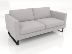 2-Sitzer-Sofa (Metallbeine, Stoff)